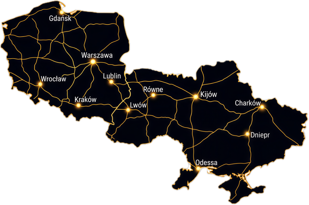 Mapa dostaw Ukraina-Polska
