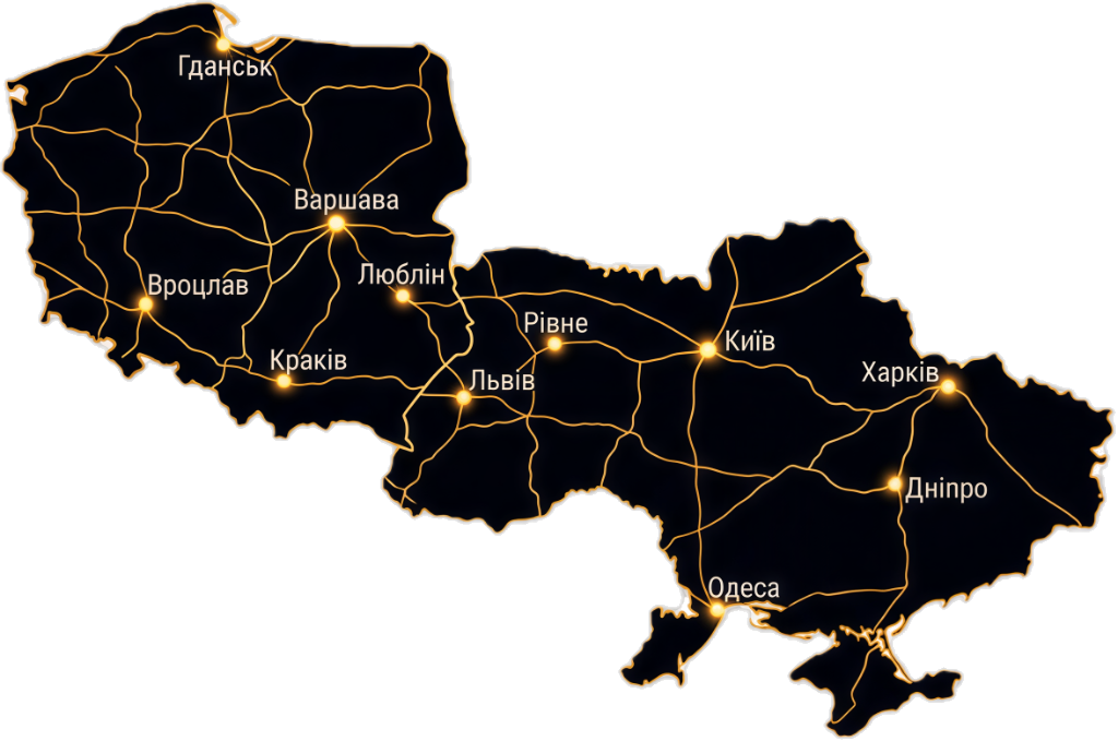 Карта доставки Україна-Польща